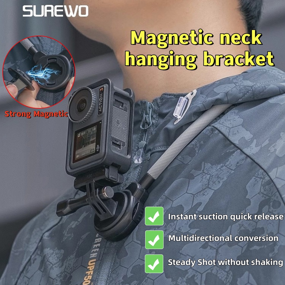 SUREWO Magnetic Quick Release  - Gopro Action Camera Hero 12 Black 评论和价格
