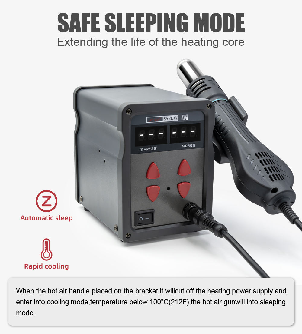 JCD 858DW Hot Air Gun 750W Dou - Hot Air Station 858 评论和价格