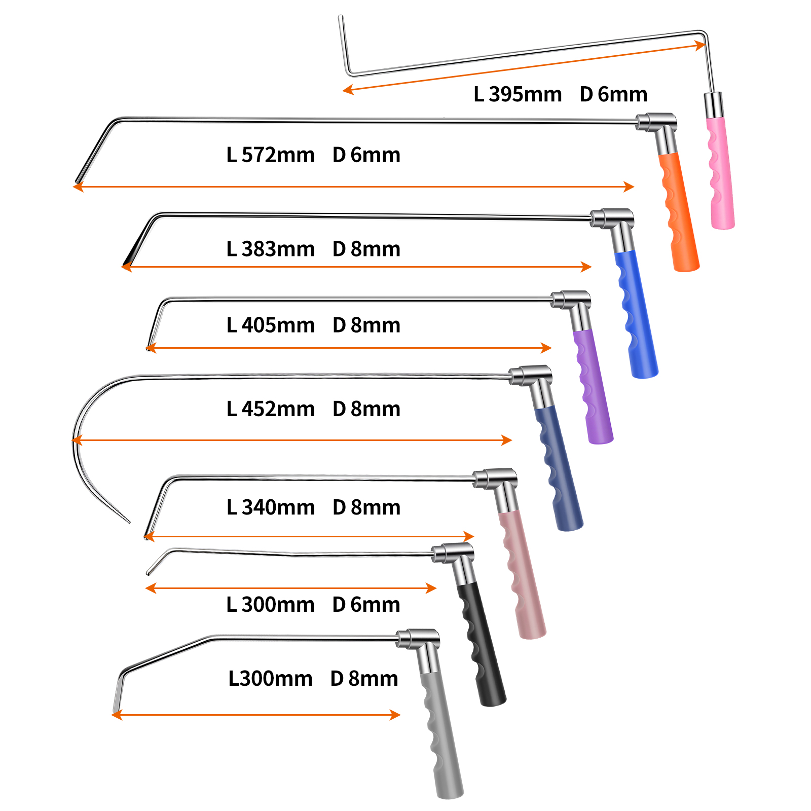 8PCS PDR Dent Repair Rod Set w - Electronics Repair Kit 评论和价格