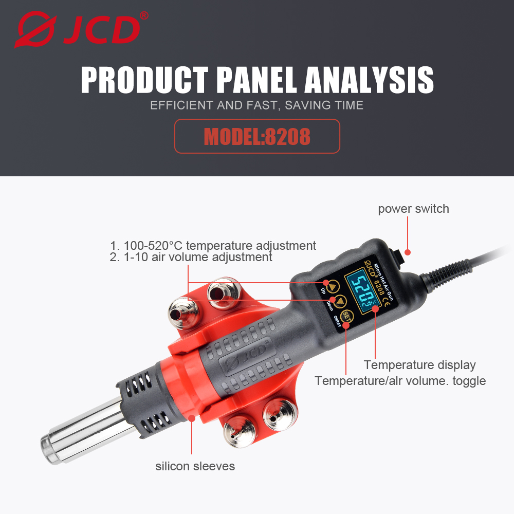 JCD 750W Micro Heat Gun Rework - Hot Air Station 858 评论和价格