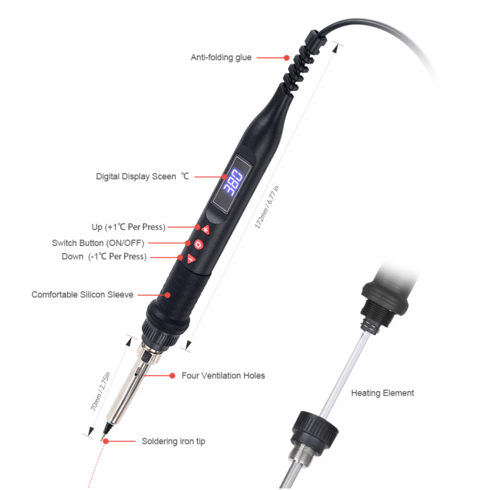 JCD 750W Micro Heat Gun Rework - Hot Air Station 858 评论和价格