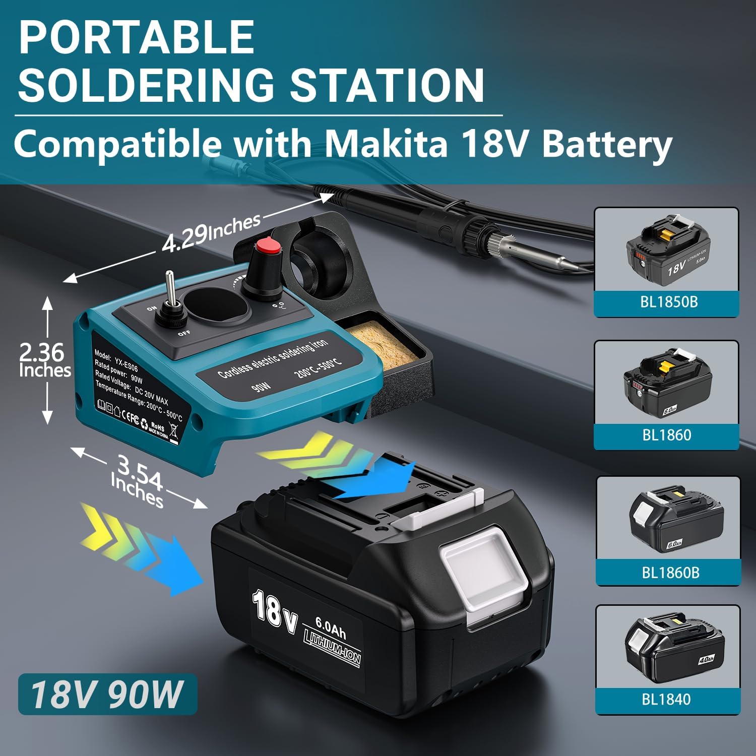 90W LED Digital Cordless Solde - Electronics Repair Kit 评论和价格